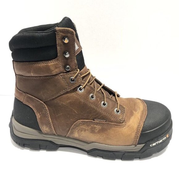 Carhartt Men's 8” Ground Force Waterproof Work Boots Brown, Size 12 M